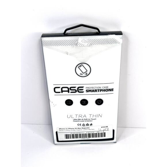 White Leather Flip Case Apple iPhone 11 Pro /  XS Max Magnetic Phone Case - Picture 2 of 6